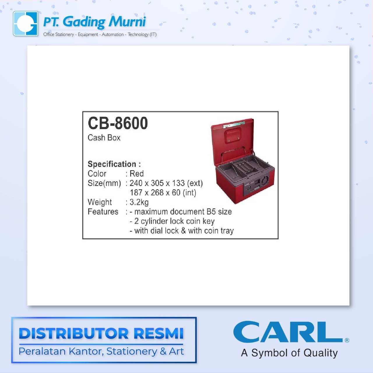 CARL Cash Box CB-8600