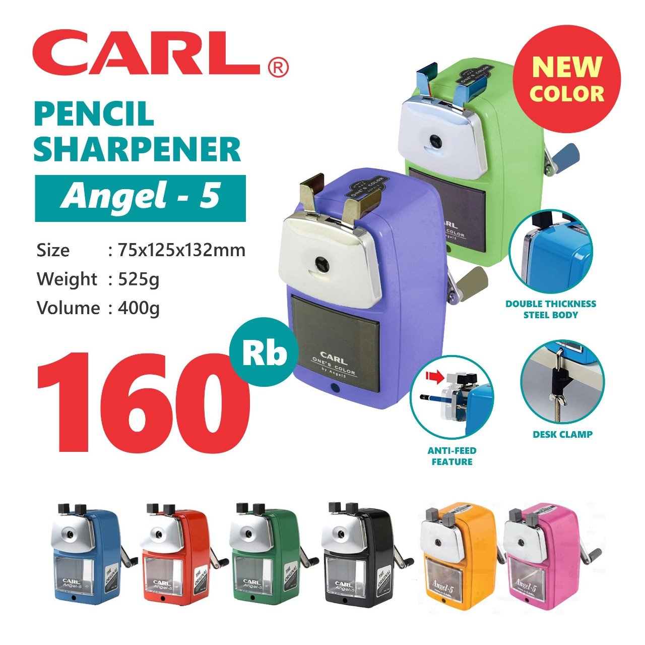 CARL PENCIL SHARPENER WITH CLAMP ANGLE-5