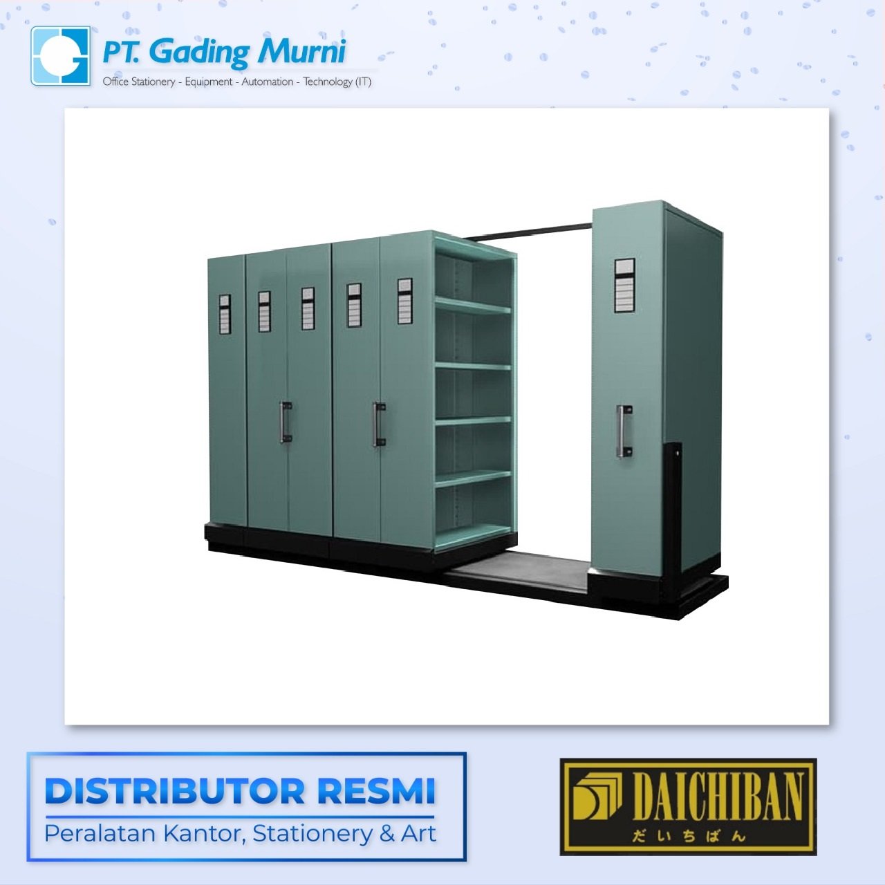 DAICHIBAN LMF-220-6 MOBILE FILE LEMARI ARSIP DORONG