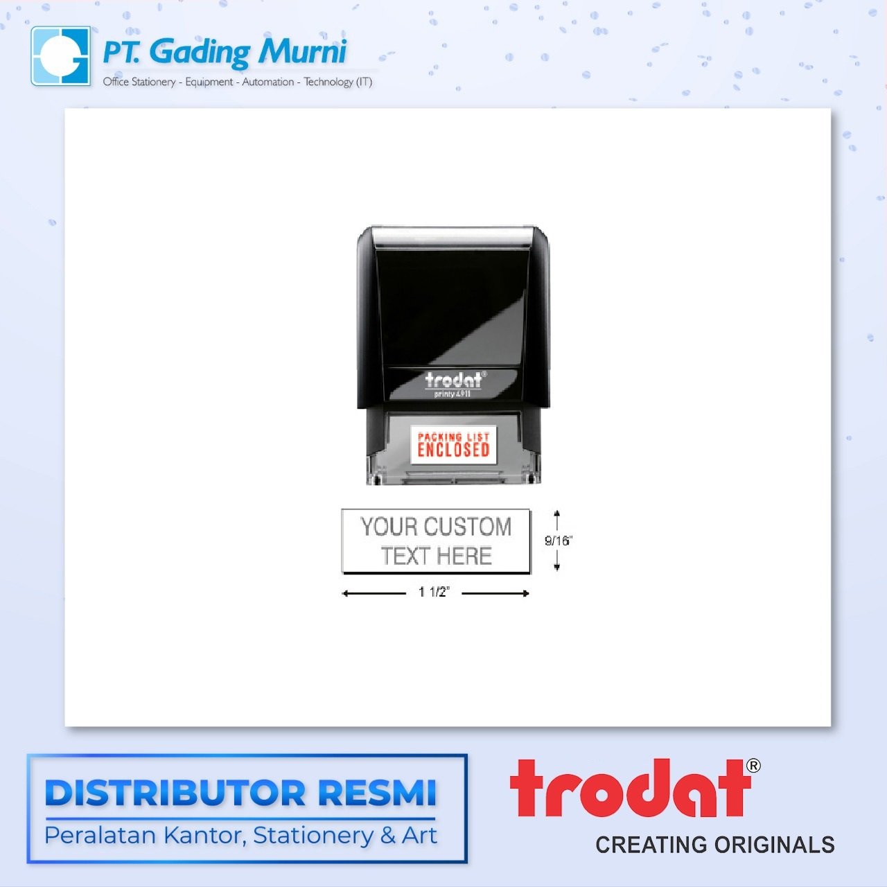 PESANAN STAMPEL TRODAT 4911 38 X 14 MM