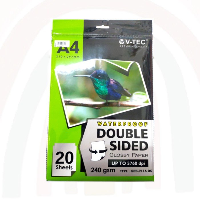 V-TEC GLOSSY PHOTO PAPER GPP-9116DS DOUBLE SIDE A4 240GRM