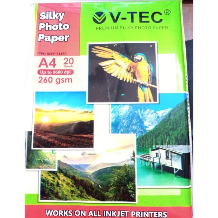 V-TEC SILKY PHOTO PAPER TYPE RCPP-9114A A4 260GRAM