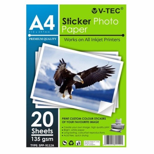 V-TEC STICKER PHOTO PAPER TYPE SPP-9112A A4 135GRAM