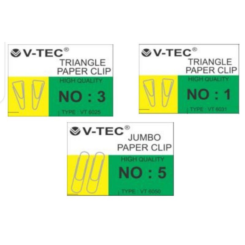 Jual Paper Clip V Tec Triangle Vt 6031 No 1