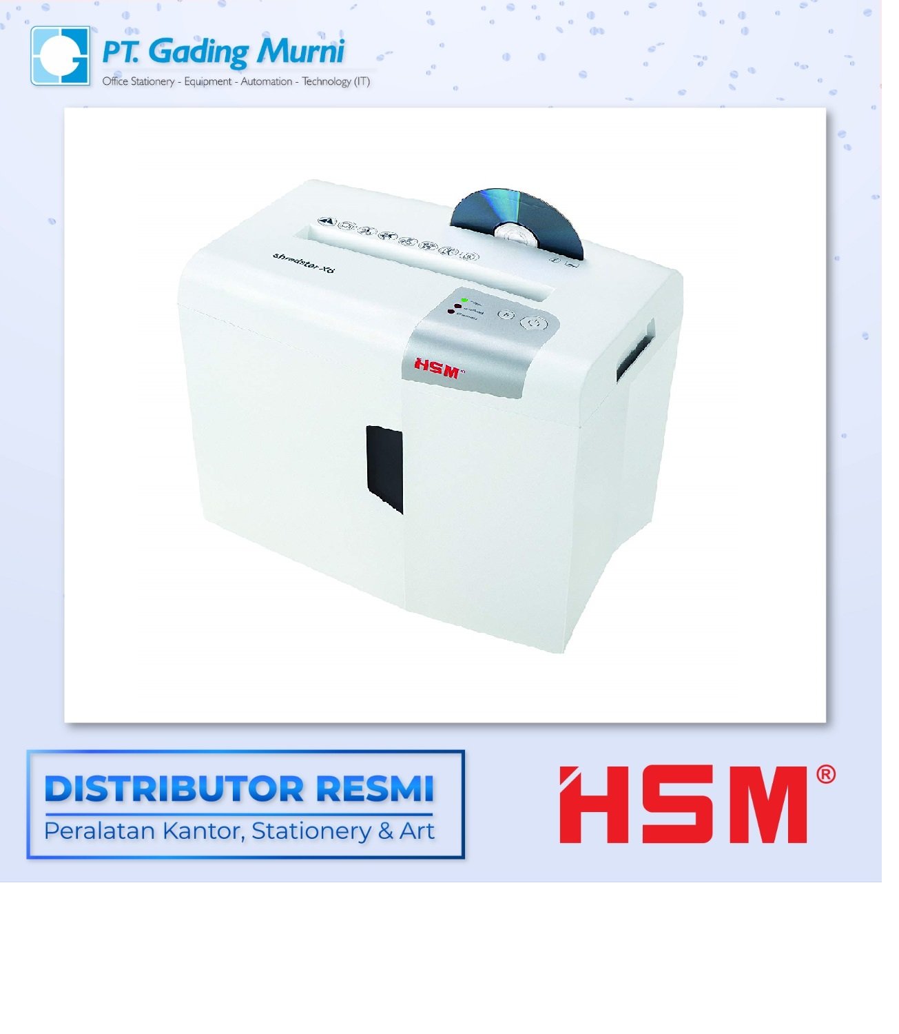  HSM SHREDSTAR X8 CROSS 4X35 WHITE PENGHANCUR KERTAS