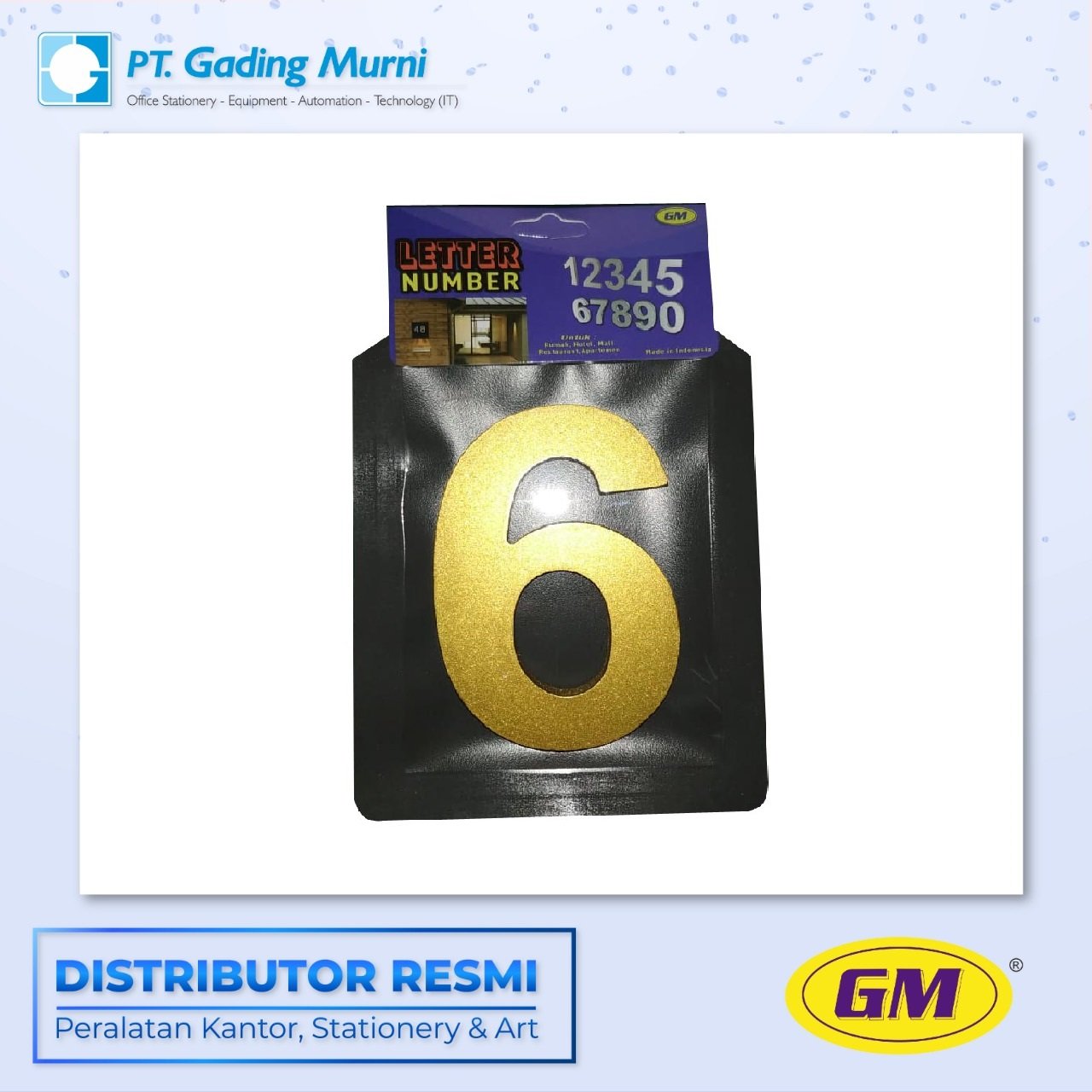 LABEL GM ANGKA 6 GOLD