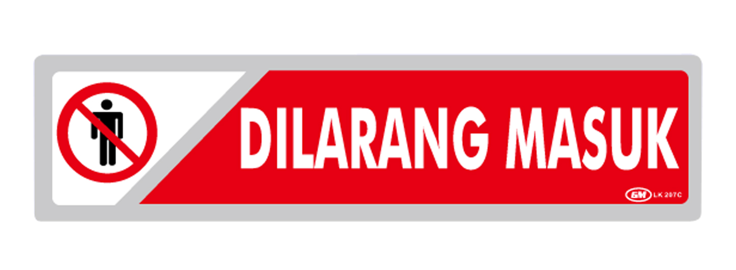 LABEL KECIL WARNA DILARANG MASUK