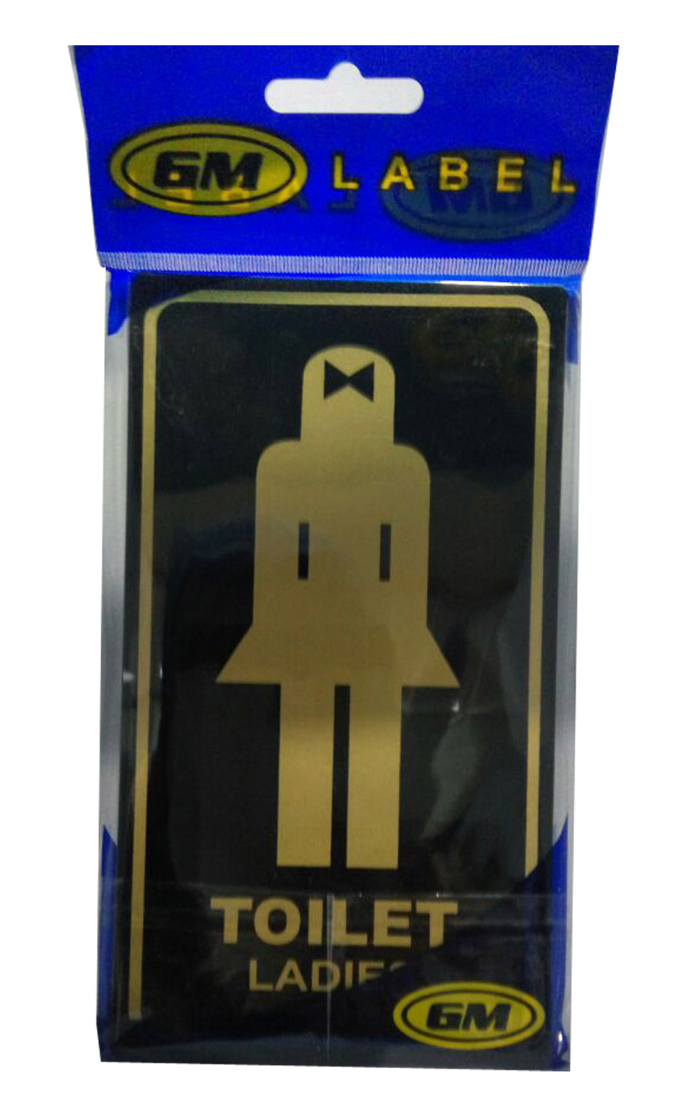 LABEL MEDIUM TOILET LADIES/GENT (BLACK&GOLD) GM