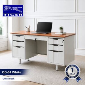 TIGER MEJA OD-04 1 BIRO 3 LACI + LACI TENGAH #0716 WHITE