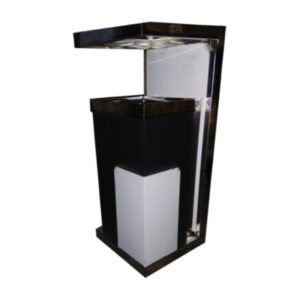 GM HOTEL EQUIPMENT TRASH BARREL C-18 UK. L. 300 X W. 300 X H. 620MM BLACK