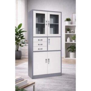 INTAGSTAR ALMARI PINTU AYUN (FULL HEIGHT) PINTU PLAT+KACA AYUN+3 LACI FC-B3D-INT