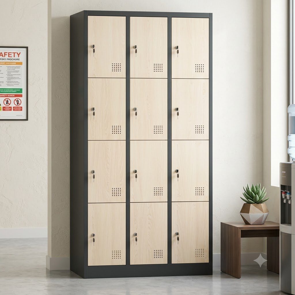 TIGER LOCKER CC-C12T 12 PINTU 126 WOOD BLACK SANDY