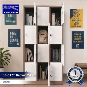 TIGER LOCKER CC-C12T 12 PINTU 7811S+0014 BROWN WHITE SANDY