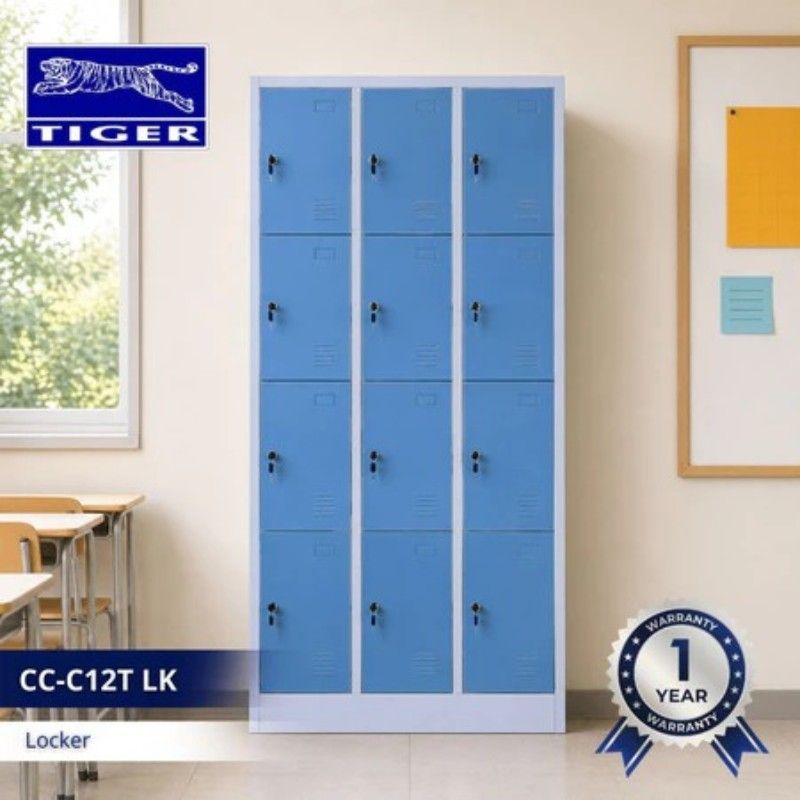 TIGER LOCKER CC-C12T 12 PINTU LK 0609108 BIRU PUTIH