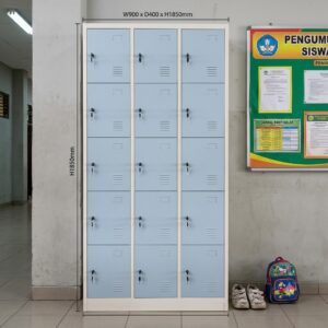 TIGER LOCKER CC-C15T 15 PINTU 108 7035 BLUE LIGHT GREY SANDY