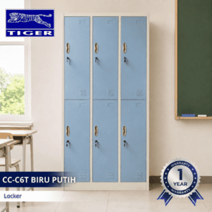TIGER LOCKER CC-C6T 6 PINTU LK 0609108 BIRU PUTIH