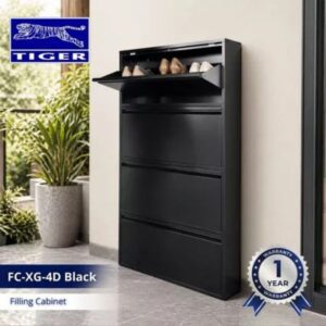 TIGER FILLING CABINET FC-XG-4D 4 LACI #7016 BLACK