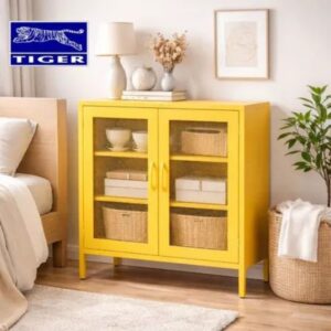 TIGER CABINET HM-A1 (HALF HEIGHT) 2 PINTU AYUN #1003 YELLOW