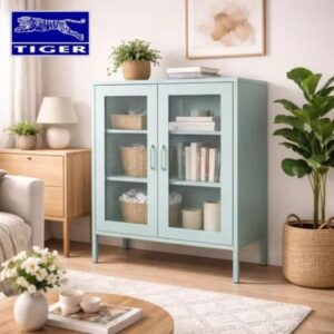 TIGER CABINET HM-A1 (HALF HEIGHT) 2 PINTU AYUN #5109 BLUE