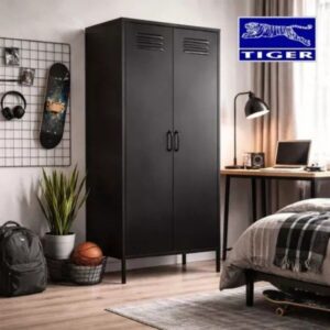 TIGER ALMARI HM-A17-1 2 PINTU AYUN #9005 BLACK