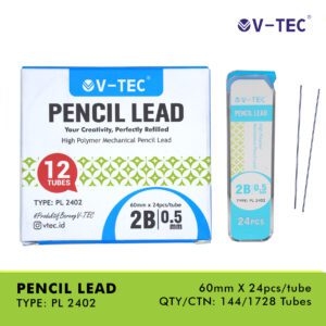 V-TEC PENCIL LEAD TYPE PL-2402 2B 0.5MM