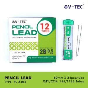 V-TEC PENCIL LEAD TYPE PL-2404 2B 0.5MM