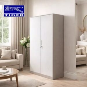 TIGER ALMARI FC-1805 PINTU AYUN (FULL HEIGHT) 2 PINTU PLAT BROWN WHITE 7811S+0014