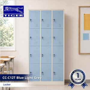 TIGER LOCKER CC-C12T 12 PINTU 108 7035 BLUE LIGHT GREY SANDY