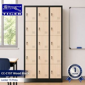 TIGER LOCKER CC-C15T 15 PINTU 126 WOOD BLACK SANDY