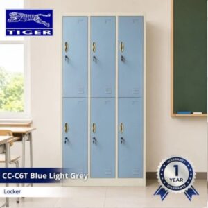 TIGER LOCKER CC-C6T 6 PINTU 108 7035 BLUE LIGHT GREY SANDY