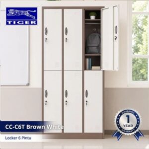 TIGER LOCKER CC-C6T 6 PINTU 7811S+0014 BROWN WHITE SANDY