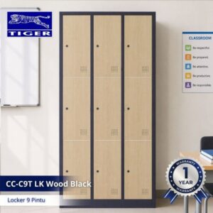 TIGER LOCKER CC-C9T 9 PINTU 126 WOOD BLACK SANDY