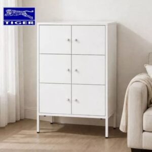 TIGER CABINET HM-A6 (HALF HEIGHT) 6 PINTU AYUN #0716 WHITE