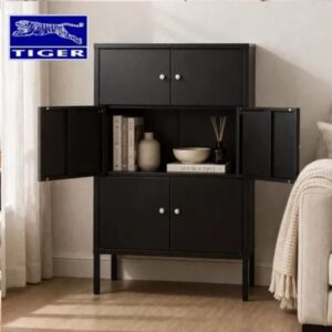 TIGER CABINET HM-A6 (HALF HEIGHT) 6 PINTU AYUN #9005 BLACK